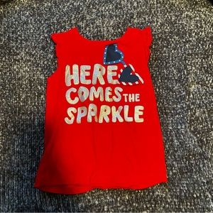 Cat & Jack red white and blue tank top